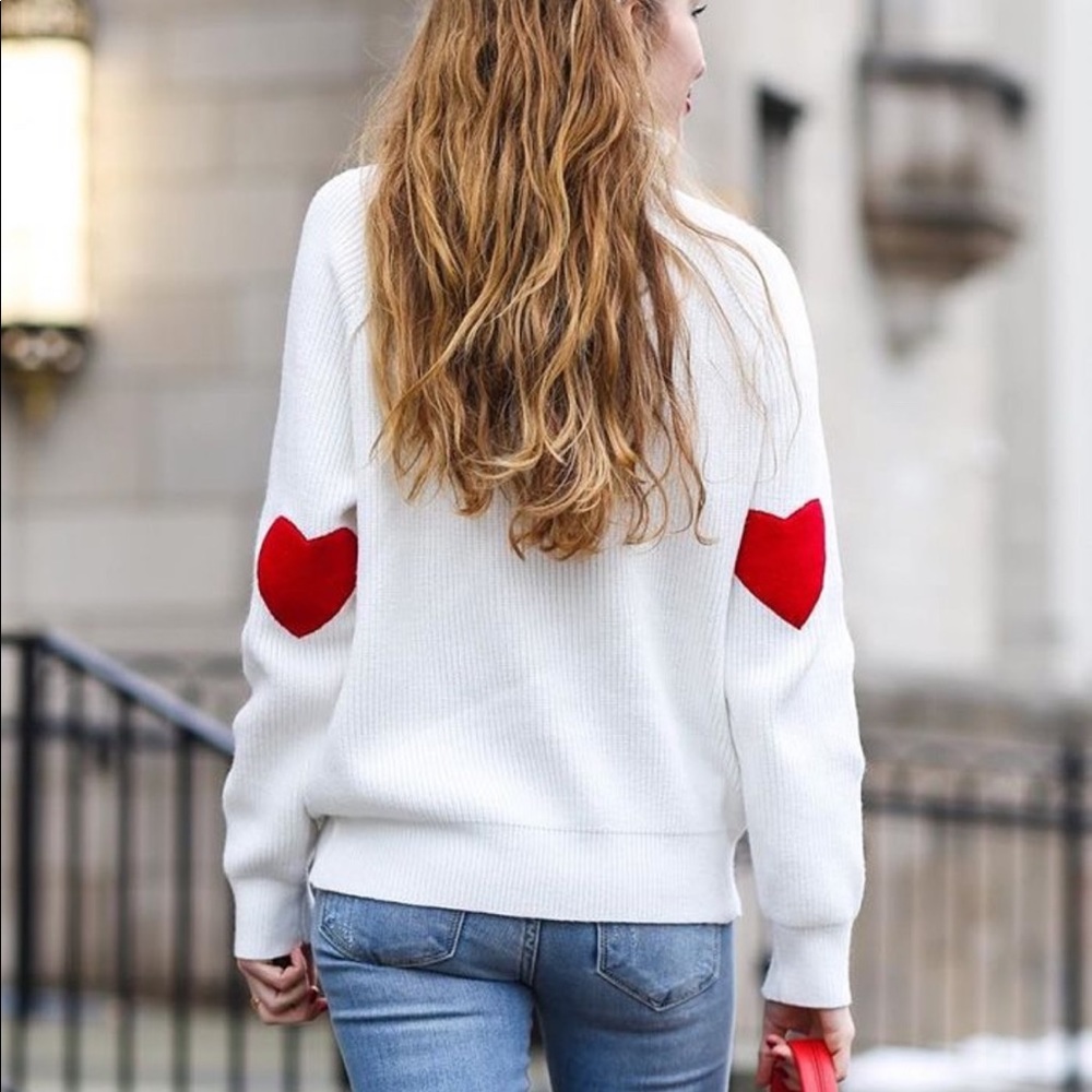 Heart and Soul Patched Knit Sweater